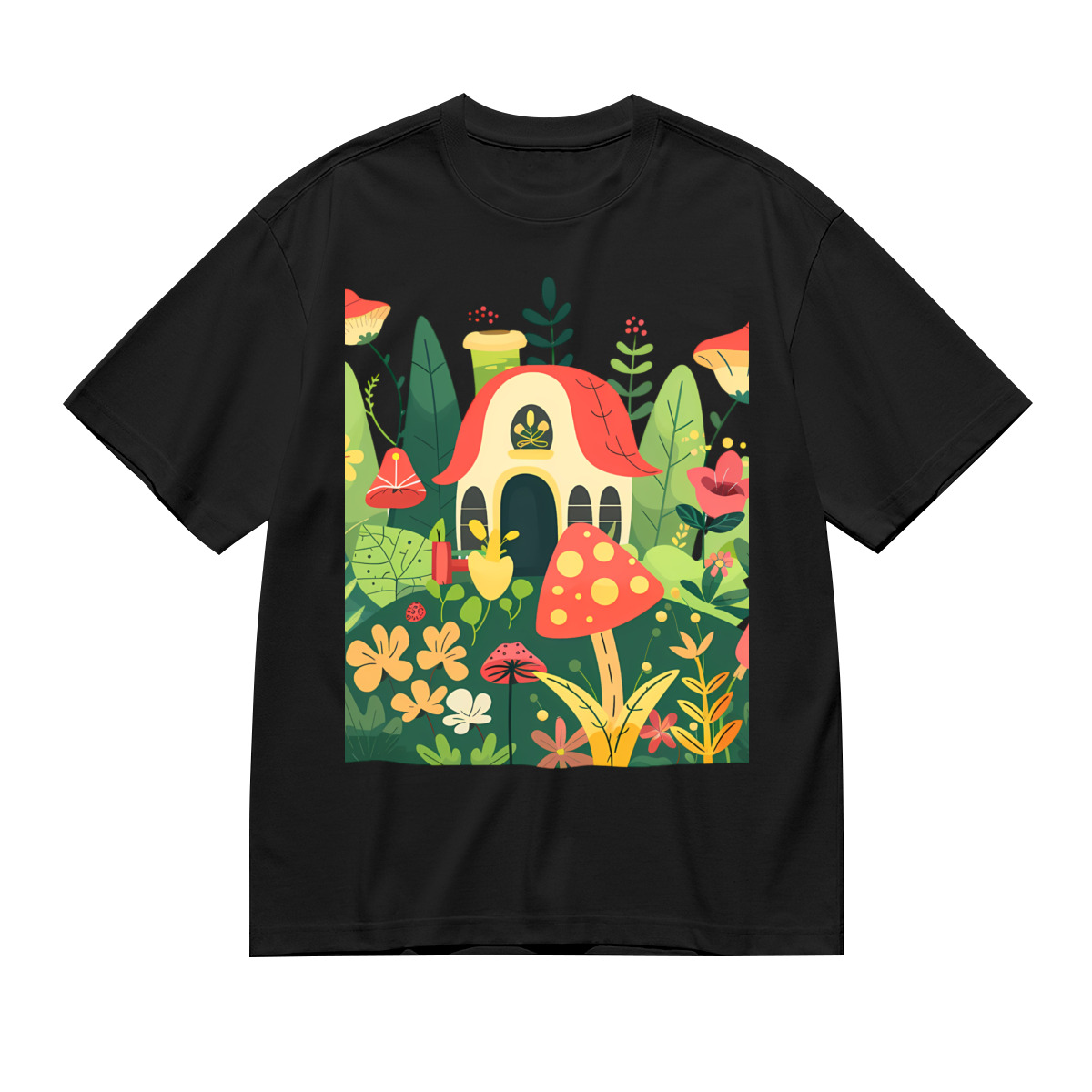 Women’s Graphic Print T-Shirt – Casual Short Sleeve Loose Fit Tee