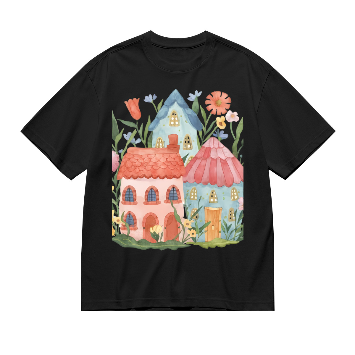 Women’s Graphic Print T-Shirt – Casual Short Sleeve Loose Fit Tee